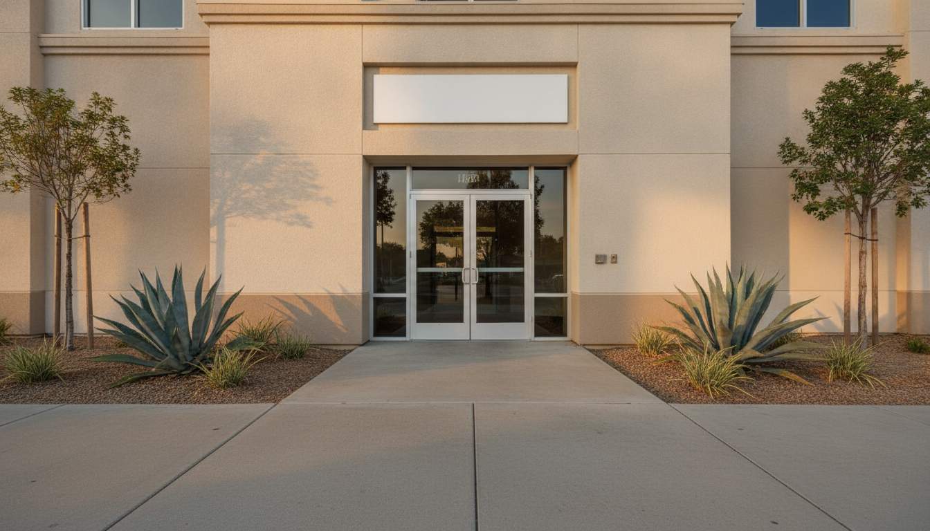 The Progressive Partners office entrance at 1290 N Hancock St in Anaheim